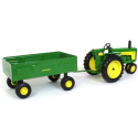 JOHN DEERE 730 para cultivos en hileras con remolque barcaza