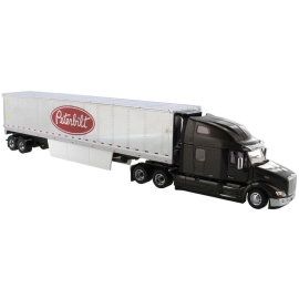 Miniatura PETERBILT 579 Negro con remolque