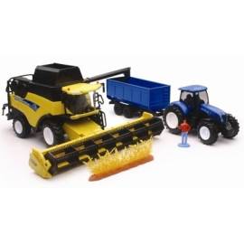 NEW HOLLAND CR9090 con tractor y remolque