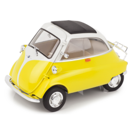 Miniatura BMW Isetta amarillo y blanco