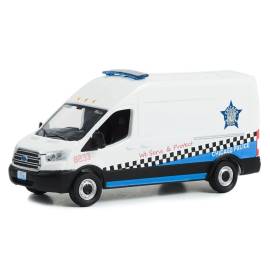 FORD Transit LWB Techo Alto Chicago Police 2019 de la serie ROUTE RUNNERS en blister