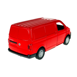 Miniatura Furgoneta VOLKSWAGEN T6 modelo friccion roja