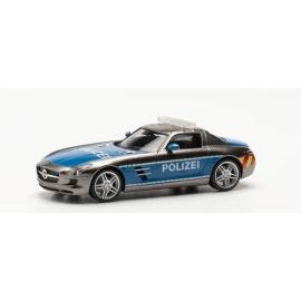 MERCEDES SLS AMG en policia azul y gris