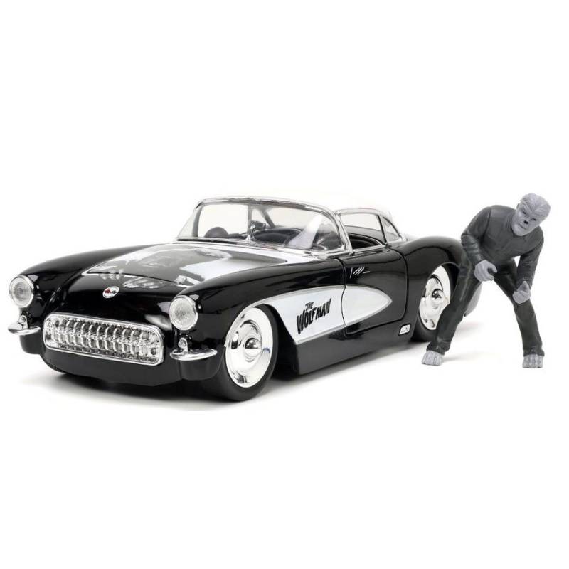 CHEVROLET Corvette con figura WOLFMAN Black 1957