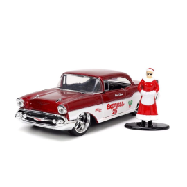 CHEVROLET BEL AIR SEÑORA PAPÁ NOEL 1957 rojo