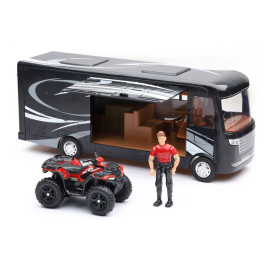 Miniatura Autocaravana con quad POLARIS WP 1000 y un personaje