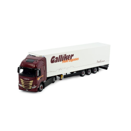 Miniatura IVECO S-WAY 4x2 con remolque GALLIKER de 3 ejes