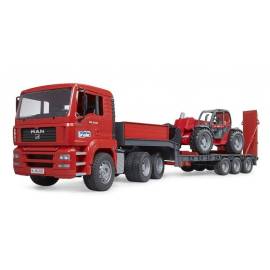 Miniatura MAN TGA 6x4 con portaequipos y telescópico MANITOU MLT 633