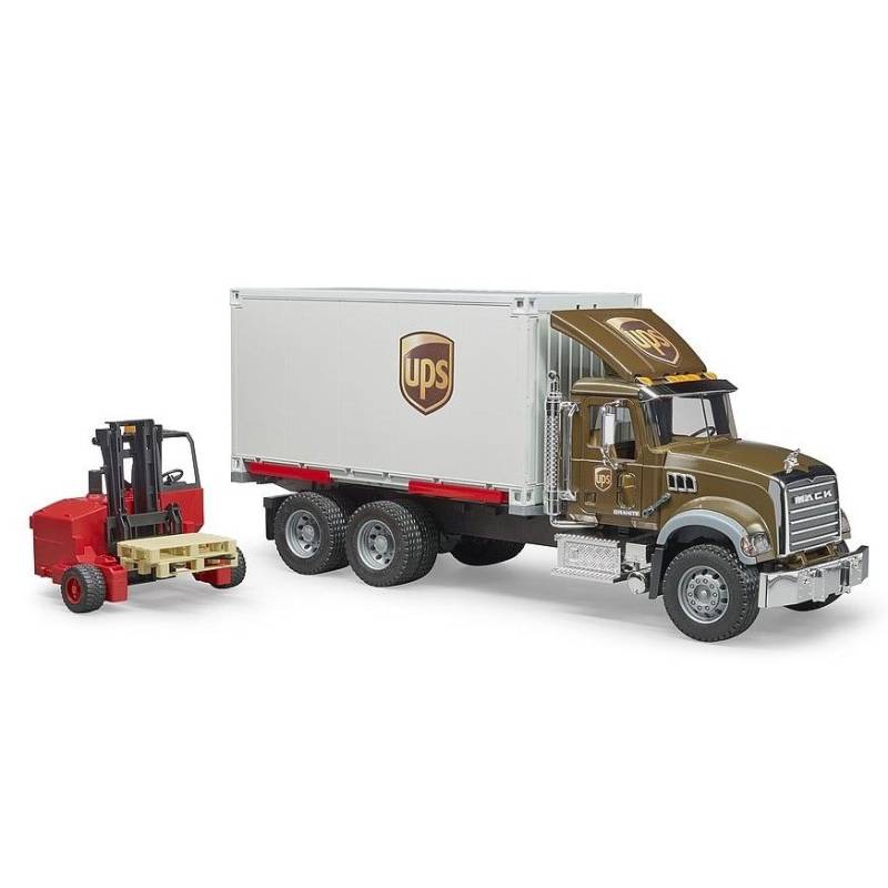 Miniatura Camión MACK GRANITE UPS con transpaleta