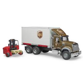 Miniatura Camión MACK GRANITE UPS con transpaleta