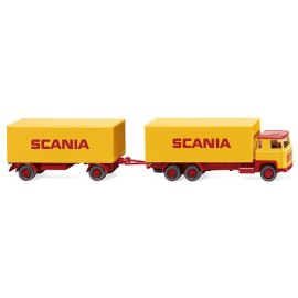 Miniatura SCANIA 111L 3 Ejes Rígido con Remolque de 2 Ejes