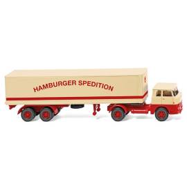 Miniatura HENSCHEL HS 14/16 4x2 con carrocería semirrígida 2 ejes Hamburger Spedition