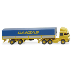 Miniatura Semirremolque caja abierta IVECO 6X4 Danzas 2 ejes remolque