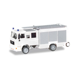 Miniatura Camión de bomberos MAN 4x2 M2000 HLF 20 blanco en kit