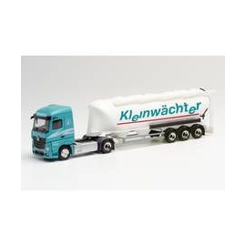 Miniatura MERCEDES Actros 4x2 con remolque de polvo de 3 ejes KLEINWACHTER