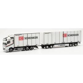 Miniatura VOLVO FH GL 2020 6X4 con remolque DB SCHENKER de 4 ejes