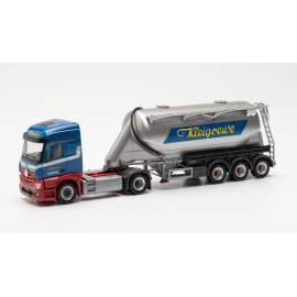 Miniatura MERCEDES ACTROS STREAMSPACE 4x2 con cisterna KLEIGREWE de 3 ejes