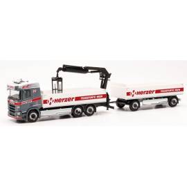 Miniatura Camión SCANIA CR 20 ND 6x2 con volquete 1+1 ejes HERZER