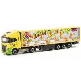 Miniatura IVECO S-Way LNG 4x2 con remolque frigorífico Kuchenmeister de 3 ejes