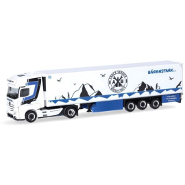 Miniatura MERCEDES BENZ Actros 18 Gigaspace 4x2 con remolque frigorífico de 3 ejes TRIO-TRANS