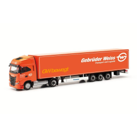 Miniatura IVECO S-Way GNL 4x2 con remolque GEBRUDER WEISS de 3 ejes