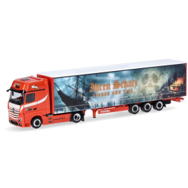 Miniatura MERCEDES BENZ Actros 4x2 con remolque de 3 ejes FERNTRANS HAAS