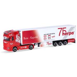 Miniatura SCANIA CS 20 HD 4x2 con remolque de 3 ejes HEIDE LOGISTIK