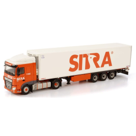 Miniatura DAF XF SC MY2017 4x2 con remolque frigorífico SITRA de 3 ejes