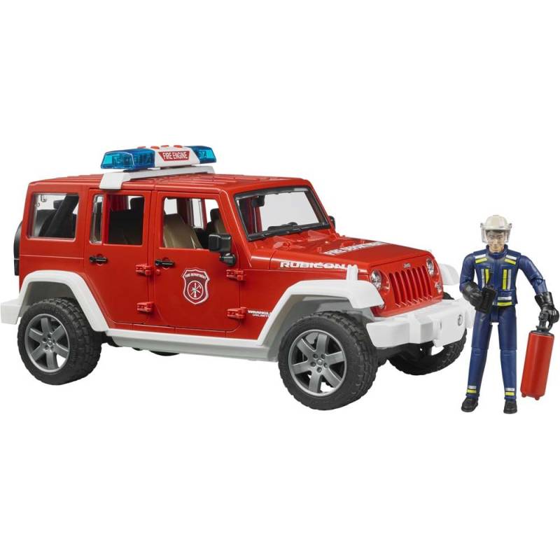 Vehículo de bomberos en miniatura JEEP Wrangler Bombero con personaje Escala: 1/16