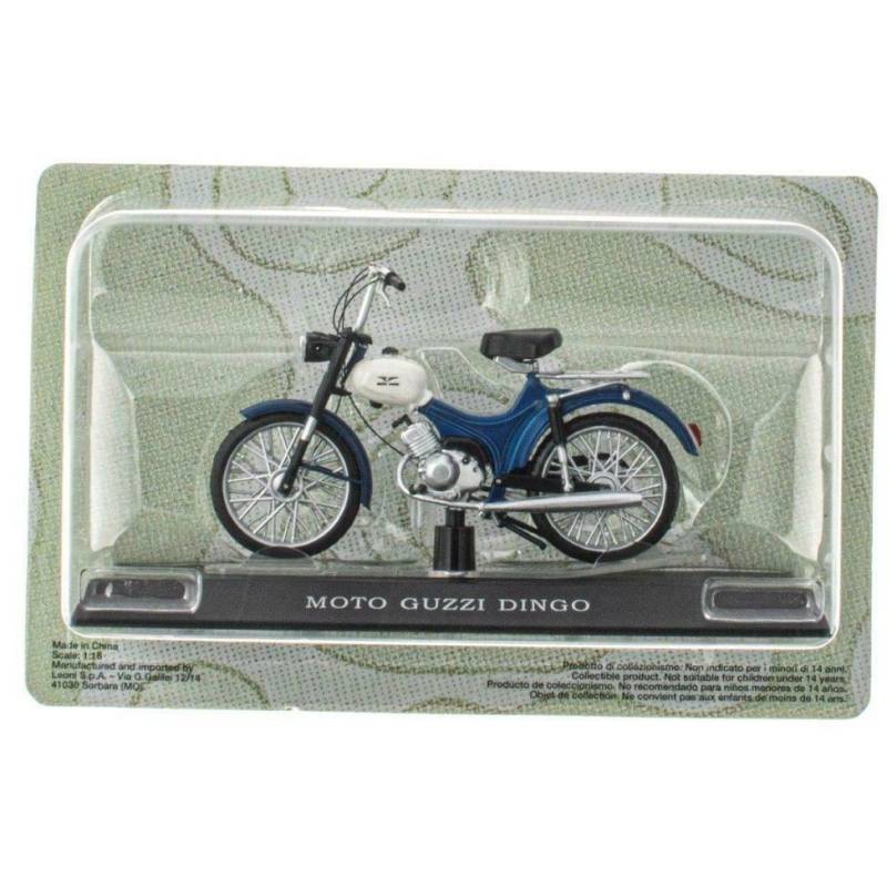 Motocicleta en miniatura MOTO GUZZI Dingo ciclomotor 1965 blanco y azul