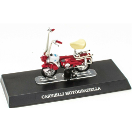 Miniatura Ciclomotor CARNIELLI Motograziella rojo y blanco