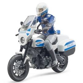 Miniatura Moto policial DUCATI Scrambler con conductor