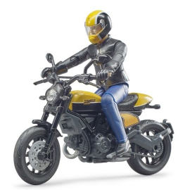 Miniatura DUCATI Scrambler con motorista