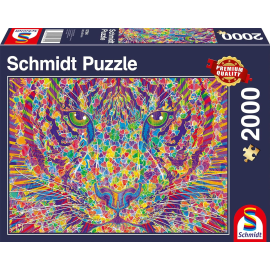  Puzzle de 2000 piezas Tigre colorido