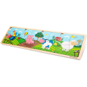  Puzzle de animales de granja de madera 4 en 1.