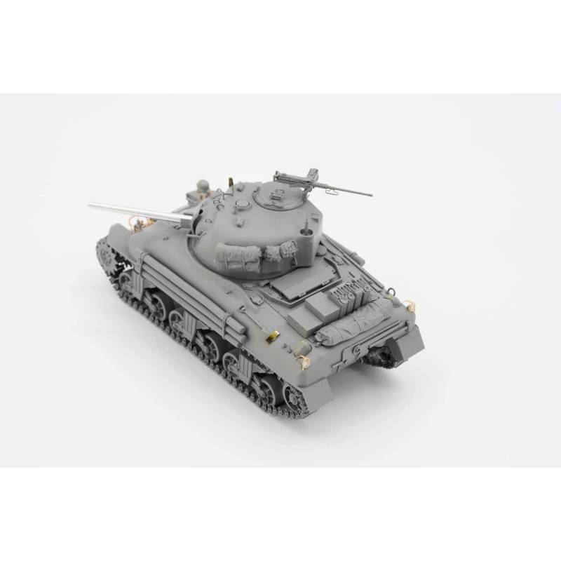 Maqueta militar BORDER MODEL: 1/35; Sherman M4A1 Mid production with PE, metal barrel, 3D light guards and stowage