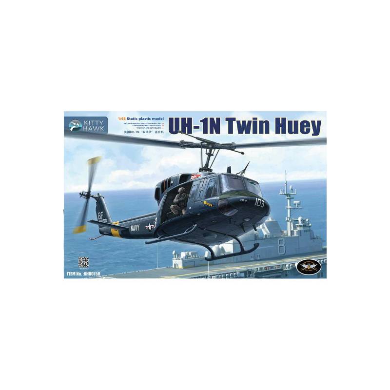 Plastic model of UH-1N TWIN HUEY helicopter 1:48