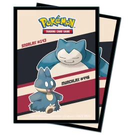  Pokemon Ultrapro Snorlax & Munchlax Deck Protector Sleeves Pack of 65Pcs