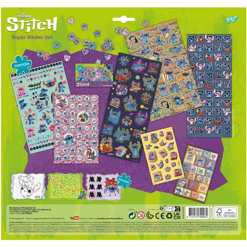 Álbum y pegatinas Disney Stickers Stitch Super Set