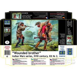 Maqueta Wounded brother. Indian Wars series, XVIII century. Kit No. 2