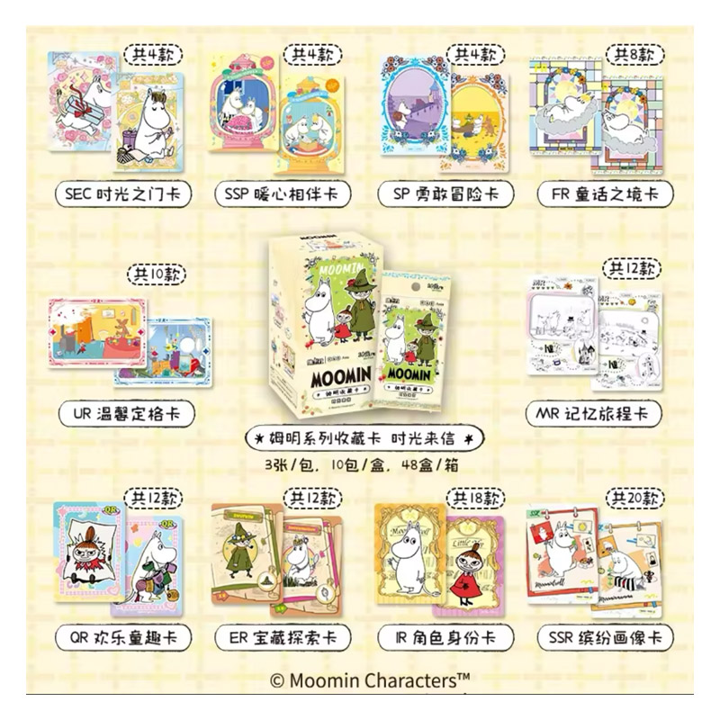 Colecciones de cartas Moomin Cardfun Box of 10 Boosters of 3 Cards