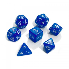  Set of 7 dice - Miniature - Pearly Blue