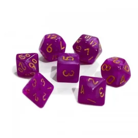  Set of 7 dice - Miniature - Pearly Violet