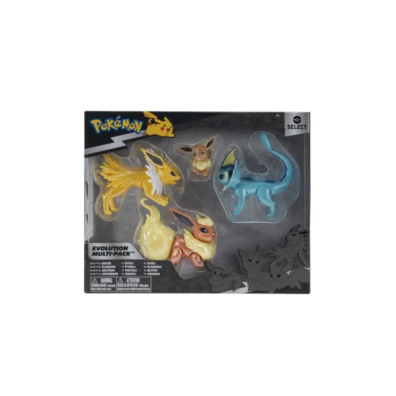 Figurita Pokemon - Evolution Multi-Pack Eevee, Pyroli, Voltali, Aquali