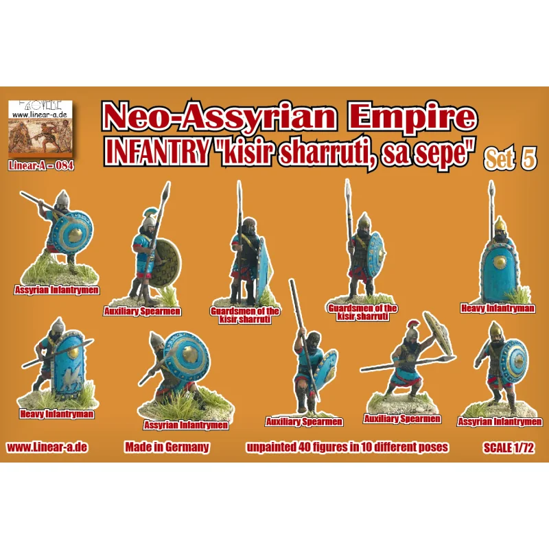 Figuras históricas Neo-Assyrian Empire 911-605 BC Set 4 INFANTRY