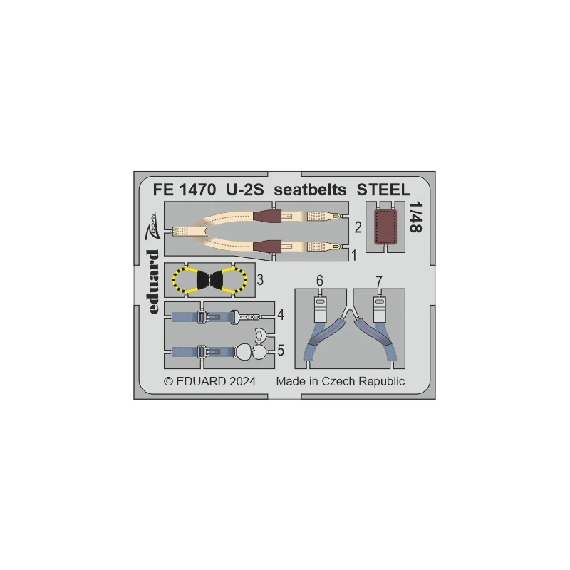 Accesorio Lockheed U-2S seatbelts STEEL 1/48 (designed to be used with Hobby Boss kits) SEPTEMBER RELEASE EXPECTED TO BE IN STO