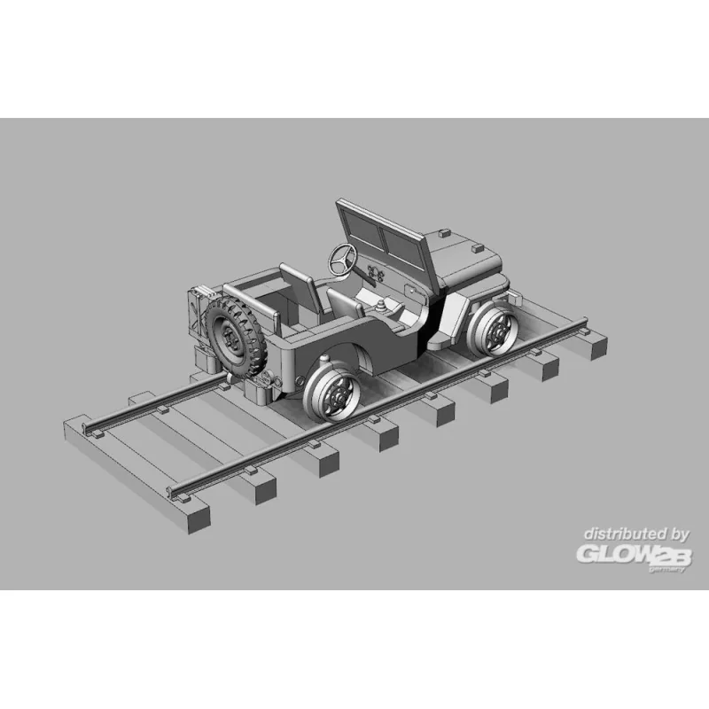 Maqueta militar Railway Jeep (2pcs)