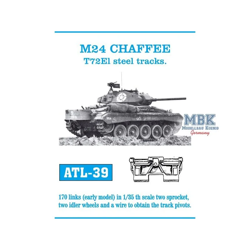  M24 Chaffee T72E1 tracks