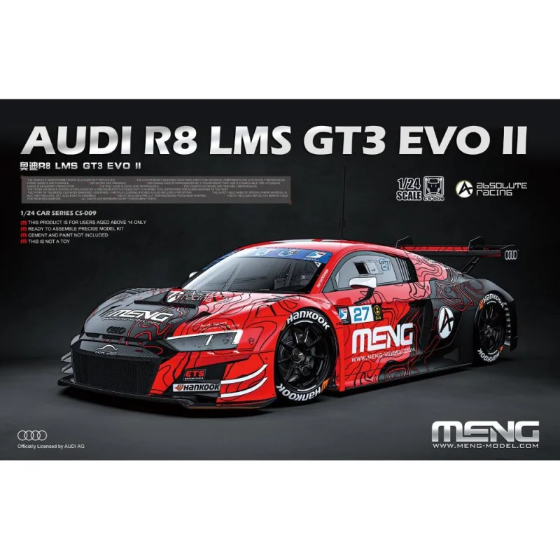 Maqueta MENG MODEL: 1/24; AUDI R8 LMS GT3 EVO II