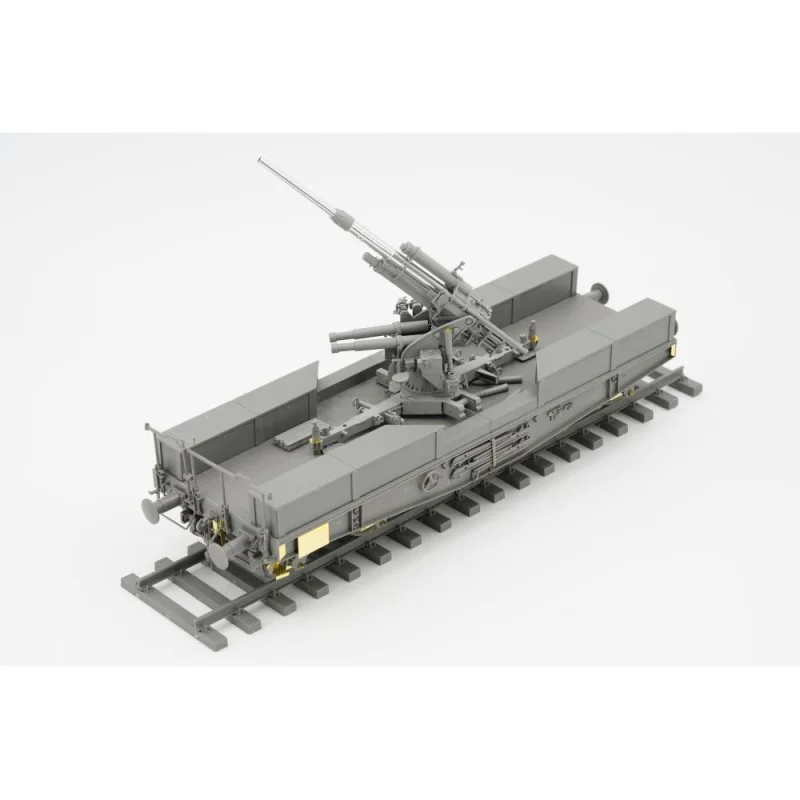 Maqueta militar BORDER MODEL: 1/35; German 88mm Gun FlaK 36 with SSys Wagon with PE and metal barrel